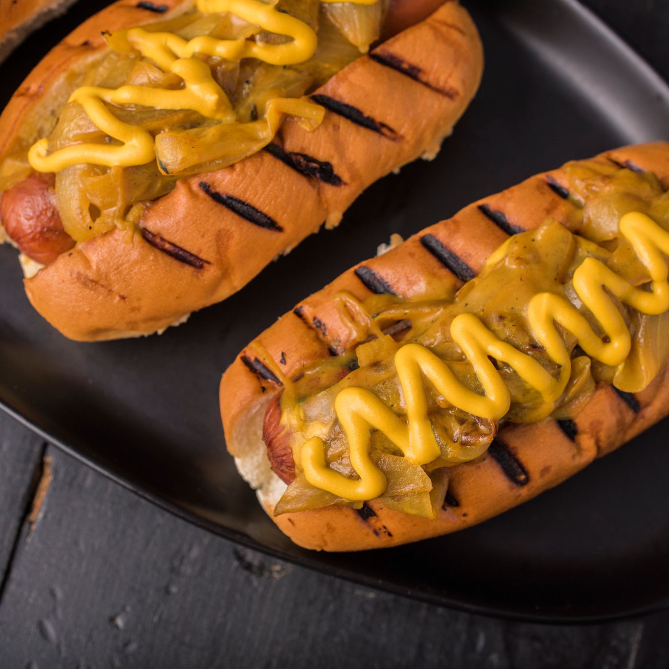 Grilled Hot Dogs with BeerMustard Onions HelloFlavour.ca